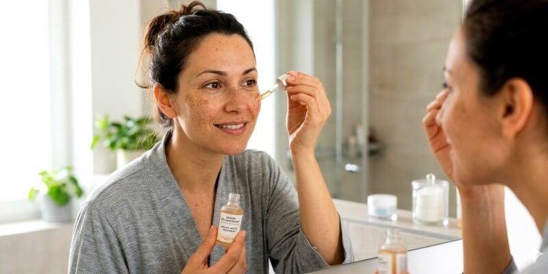 Enlever les taches brunes sur le visage