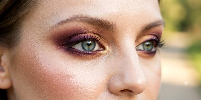 Maquillage pour des yeux bleus verts